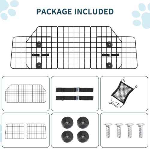 Dog Car Barrier for SUVs (64.5 Inch [Triple Folding])