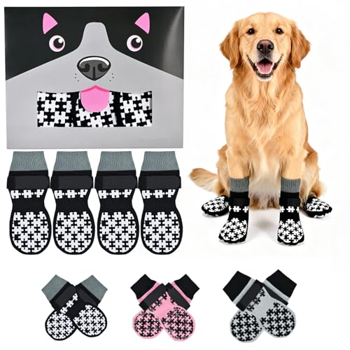 Dog Grippy Socks for Senior Dog (L(Pack of 4))