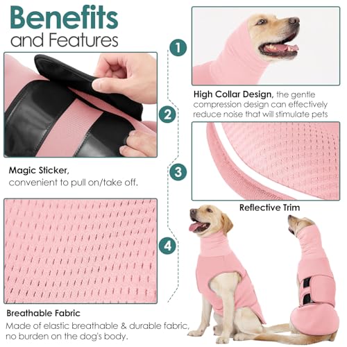 Dog Anxiety Vest (Pink / Medium)