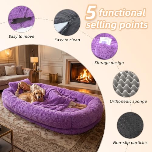 Human Dog Bed (Purple)