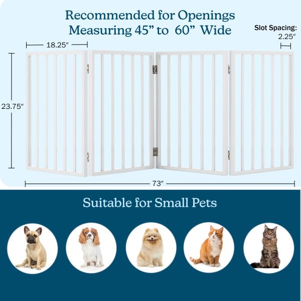 Indoor Pet Gate (White / 4 Panel)