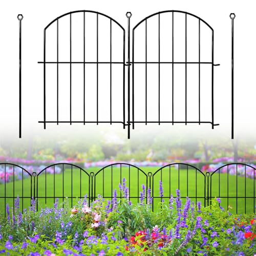 Decorative Garden Fence 17in (Black / 17 in(H))