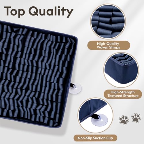 Snuffle Mat for Dogs (Navy / 17" X 15")