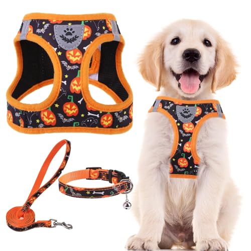 Halloween Dog Harness (Halloween Black / XL (CHEST 20"-22"))