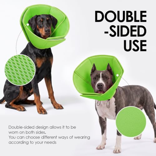 Dog Cones for Medium Dogs (Green / Medium)