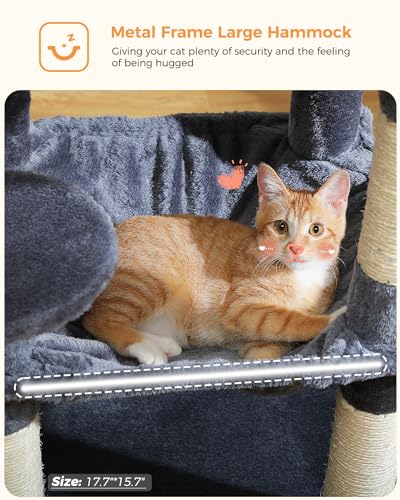 Cat Tree 45.7" Multi (Dark Grey / 45.7in)
