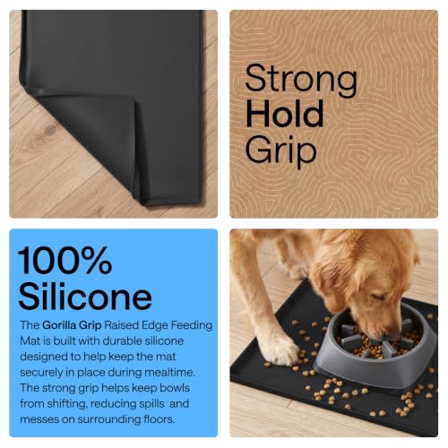 Waterproof Dog Food Mat (Black / 23" x 15")
