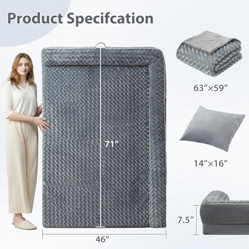Orthopedic Washable Dog Bed (Gray / 71.0"l x 46.0"w x 7.5"th)