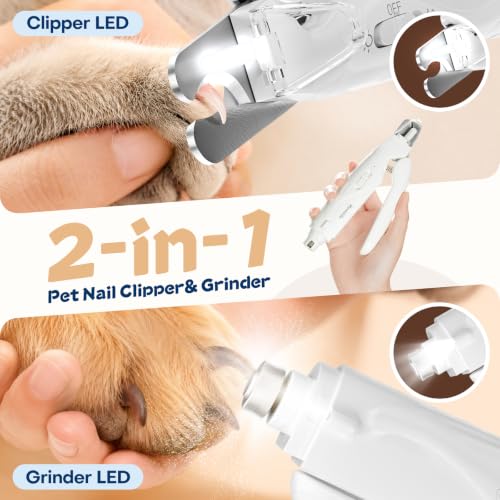 Dog Nail Clippers with Light and Dog Nail Grinder Quiet