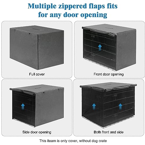 30 Inches Dog Crate Cover (30.0"L x 19.0"W x 21.0"H / Grey)