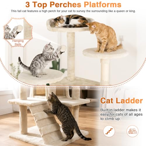 54" Cat Tree Tower (Beige)