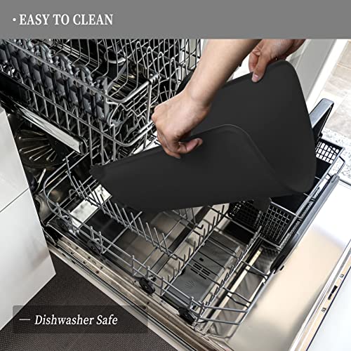Silicone Pet Feeding Mat (Charcoal / 24" x 16")