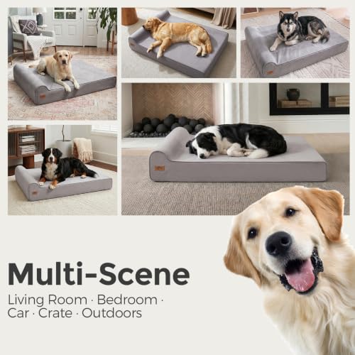 Orthopedic Dog Beds for Large Dogs (X-large / Grey)