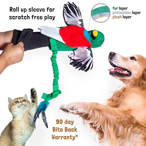 Pupr Pals Dog Wrestling Toy Puppet with Tough Padding for Safe Interactive Play (Large / Quetzal)