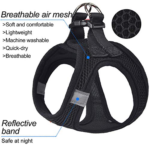 Dog Harness Step (Black / Medium (Chest 13.5''-16.5'', Weight 10-15 lb))