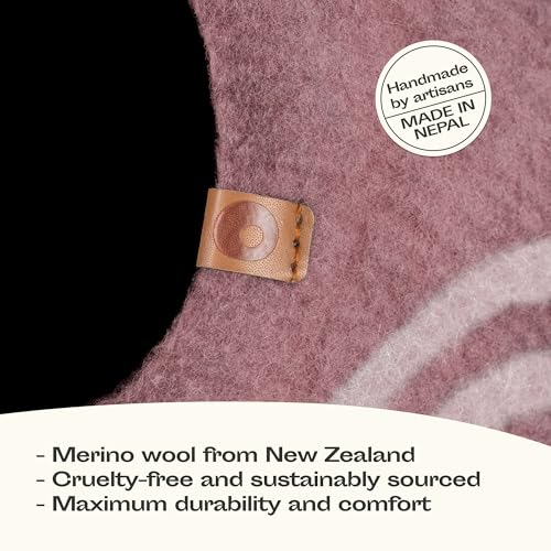 Cat Cave Merino Wool Bed for Indoor Cats (Rose Gold / Medium)