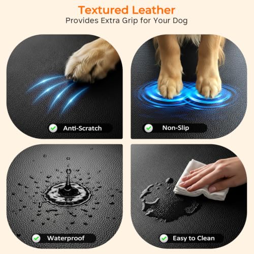 PU Leather Dog Back Seat Extender for Extended Cab Trucks (Matte Black / L - Extended/Double Cab Trucks)