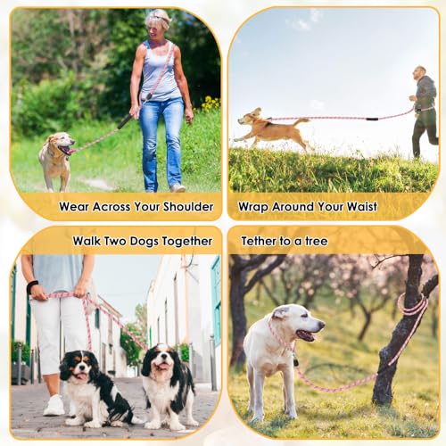 Hands Free Dog Leash (Pink)