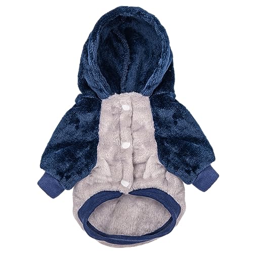 Dog Hooded Sweater (Grey body / Small)
