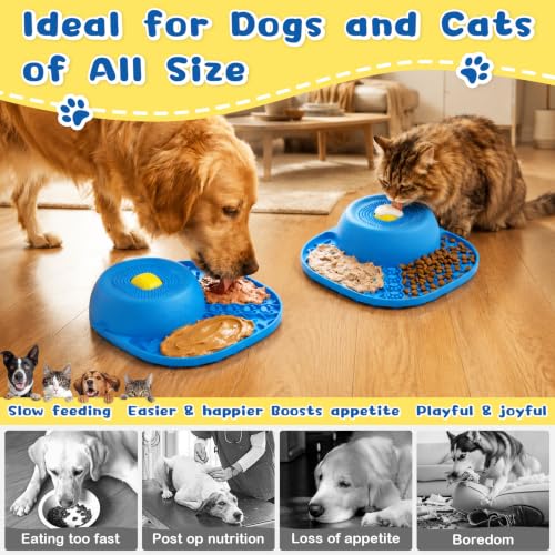 Dog Licking Bowl with Rolling Ball
