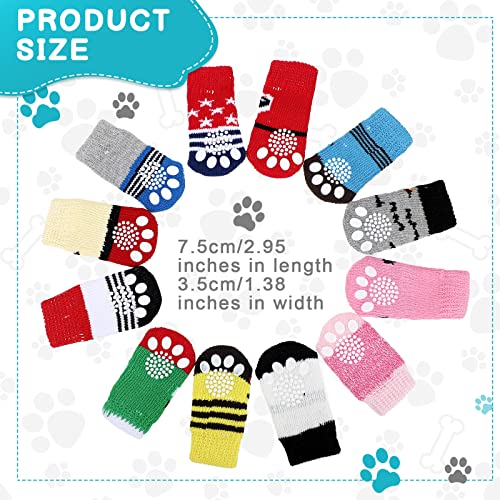 48 Pcs Dog Socks Small Medium Non Slip Prevent Licking Paws