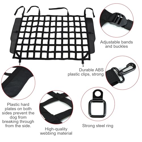 Dog Barrier Divider Net for Jeep Wrangler JK JL Unlimited 4