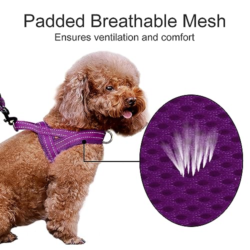 No Pull Dog Harness for Large Dogs (XL: chest 29.5"-39.4" / Purple)