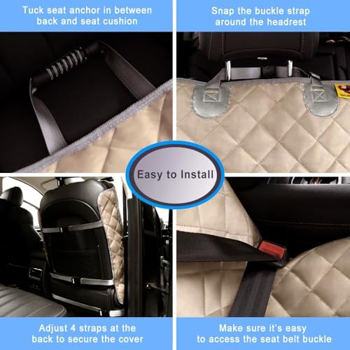 Car Seat Covers Front Seats (Warm Beige-2 Pack)