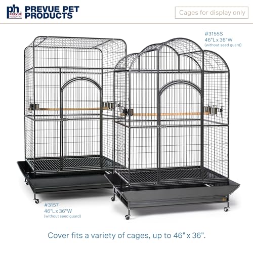 Extra Large Bird Cage Cover (Black / 50.0"L x 40.0"W x 69.0"H)