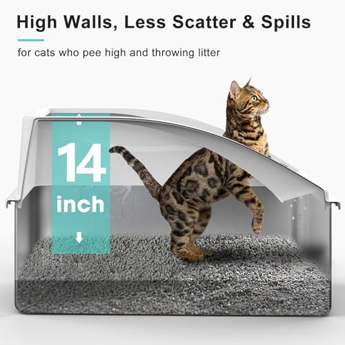 Stainless Steel Litter Box (Silver Grey / XX-Large)