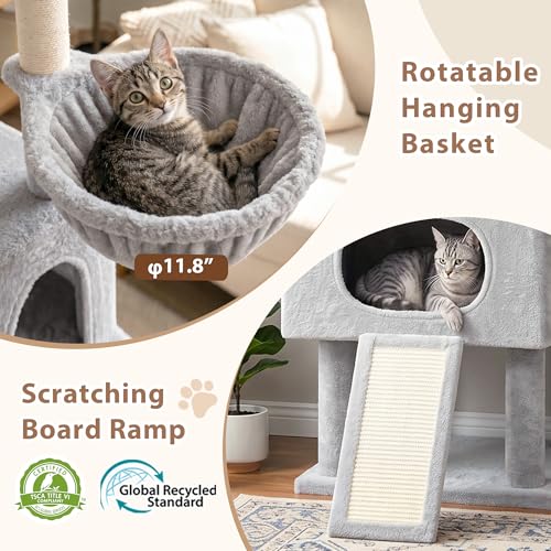 Cat Tree 78.7'' Cat Tower (78.7 inch / Light gray)