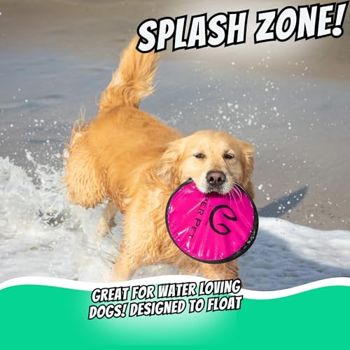 Flippy Flopper Flying Disc Dog Toy 9 Inch (Pack of 1)
