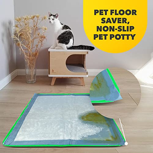 TidyFriend Travel Friendly Dog Pee Pad Holder Fits Up to 24” x 24” Wee Wee Pee Pads (Green / 1 Pack)