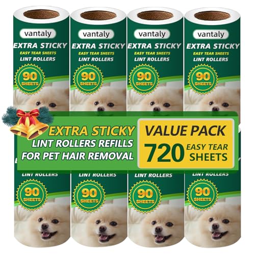 Extra Sticky Lint Roller Refills (720sheets (8 lint roller Refills))