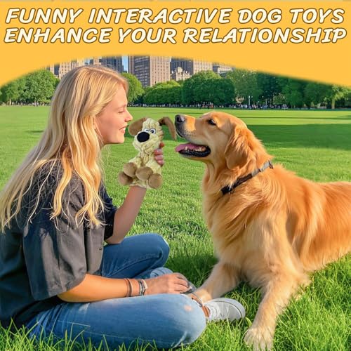 Squeaky Stuffed Dog Toys (Khaki)