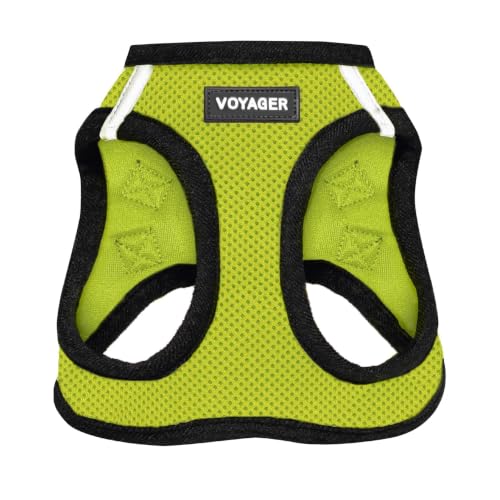 Voyager Step in Air Dog Vest Harness (Lime Green/Black Trim / L (Chest: 18 - 20.5"))