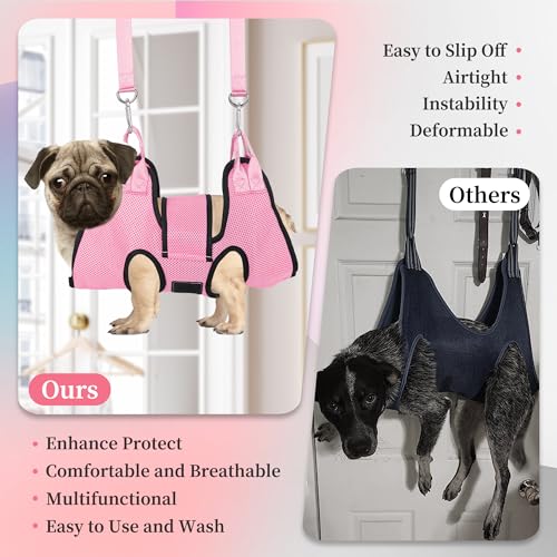 Dog Grooming Hammock Kit (S (17 LB Max) / Pink)