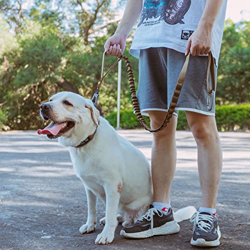 Tactical Military Bungee Nylon Dog Leash Adjustable (Black)