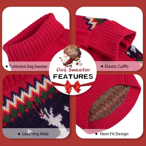 Dog Christmas Sweater (X-Small / Christmas Red)