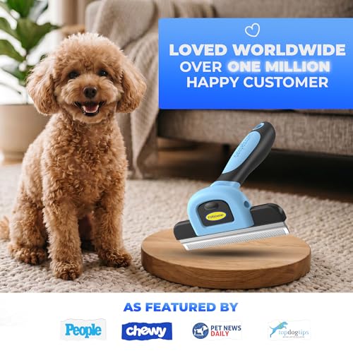 Dog Brush for Shedding (Blue)