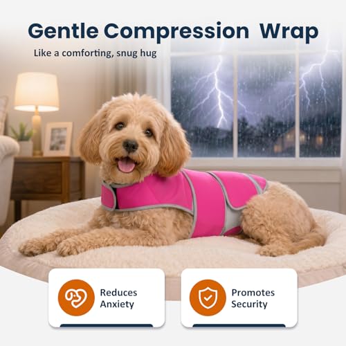 Dog Anxiety Relief Calming Vest (Pink / XXL)