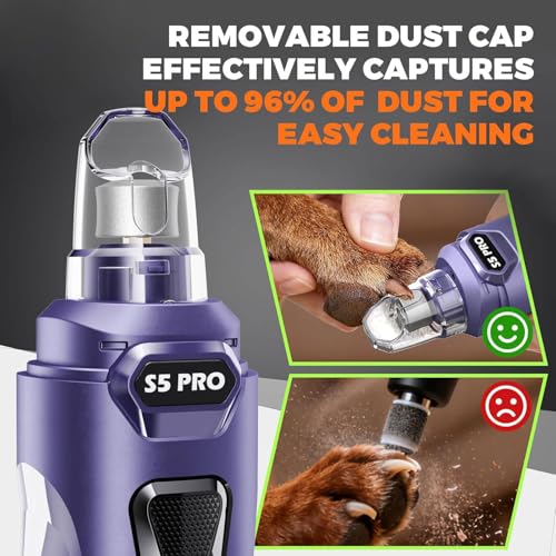 Whisper Quiet Dog Nail Grinder Safe & Stress (Blue)