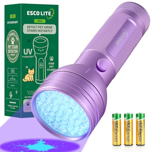 UV Black Light for Pet Urine Detection Purple Flashlight Cat Dog Pee Light Detector