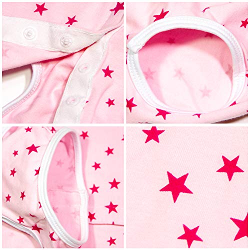 Dog’s Recovery Suit Post Surgery Shirt for Puppy (XX-Small / pink stars)