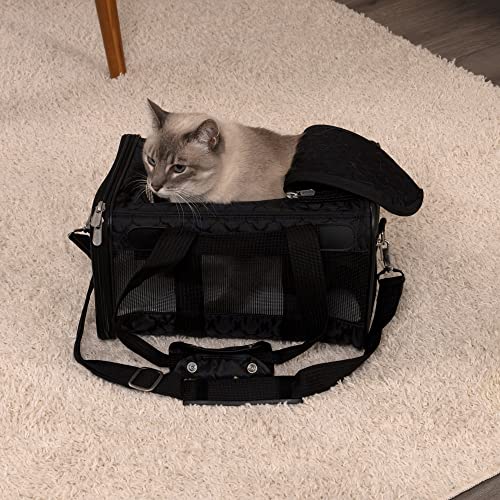 Original Deluxe Travel Pet Carrier (15.0"L x 10.0"W x 8.5"H / Black Lattice)