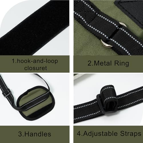 Dog Sling Adjustable Dog Lift Harness (F001-Army Green / M)