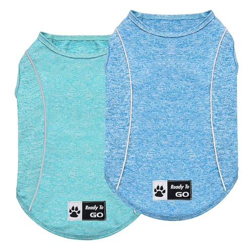 2Pack Reflective Dog Shirt (Large (13-19lbs) / 7# 2Pack (Lake Blue+Blue))
