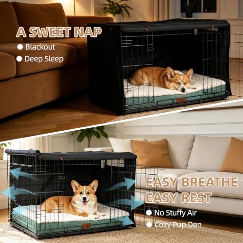 Dog Crate Cover 24in (Black / 24.0"L x 18.0"W x 20.0"H)