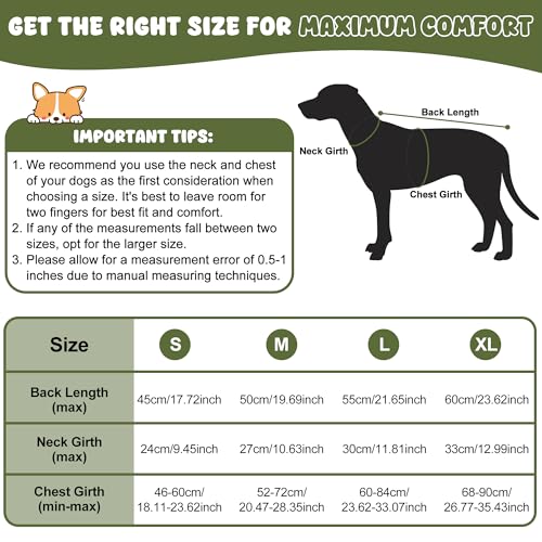 Dog Raincoat Waterproof Dog Coat with Polar Fleece Lining (Army Green / Small)