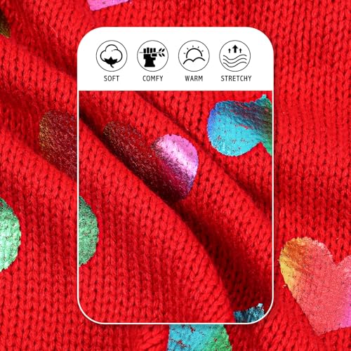 Valentines Dog Sweater (2XL (35-60lbs) / Heart (Red))